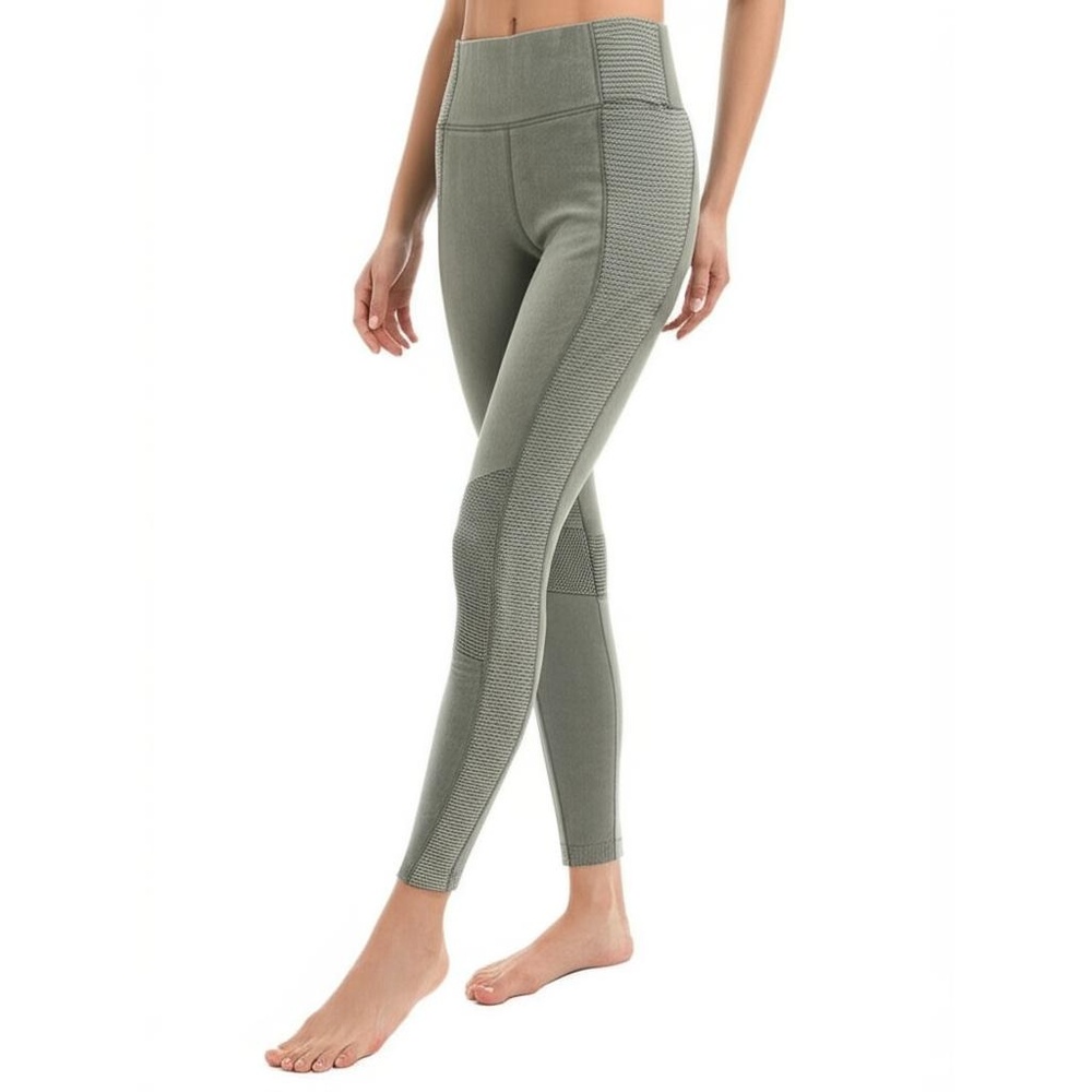 NWT Aerie OFFLINE Womens XS Faded Olive Green High Waisted Ribbed Leggings